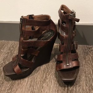Jessica Simpson Platform Caged Wedges
